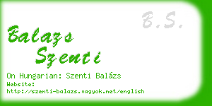 balazs szenti business card