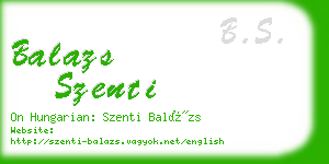 balazs szenti business card